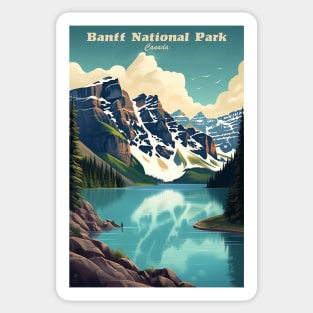 Banff National Park Travel Poster Sticker